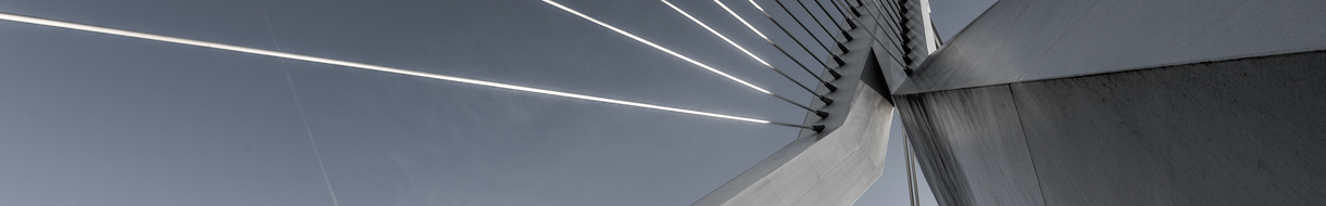 Headerbild Editionen und Funktionsumfang - Stahlseilbrückenpfeiler grau